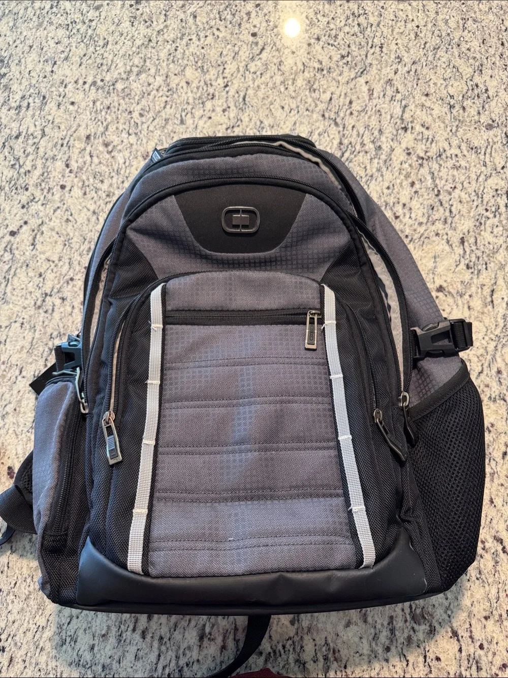 OGIO Prospect Gray and Black Multi-Compartment Travel Backpack